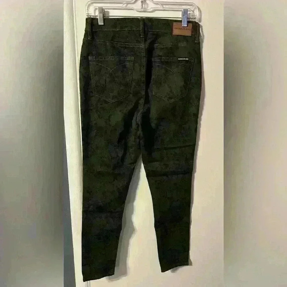 MSRP $79 Womens Calvin Klein Pants Green Print Skinny Size 28 - Picture 4 of 8